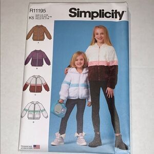 Simplicity Kids' Jacket sewing Pattern